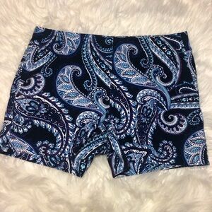 Banana Republic Women's Paisley Printed Blue Dressy Shorts Size 2